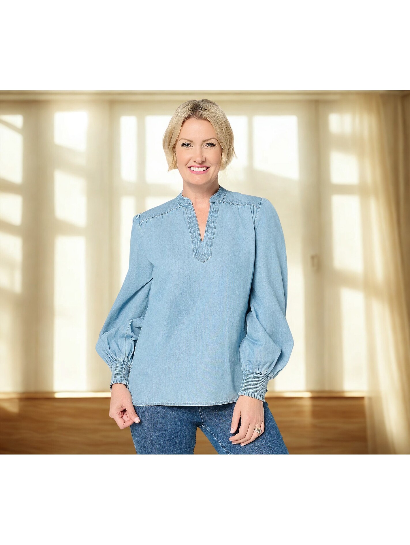 Martha Stewart Signature 100 Cotton Poet Sleeve Blouse Size S Martha Stewart Signature 100 Cotton Poet Sleeve Blouse Size S